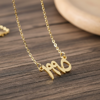 Personalized Arabic Birth Year Necklace - view 1