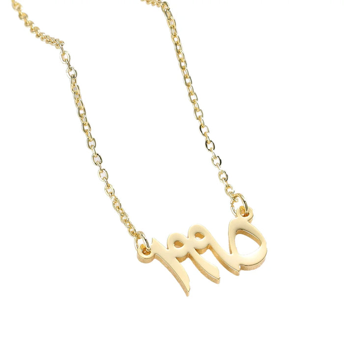 Personalized Arabic Birth Year Necklaces