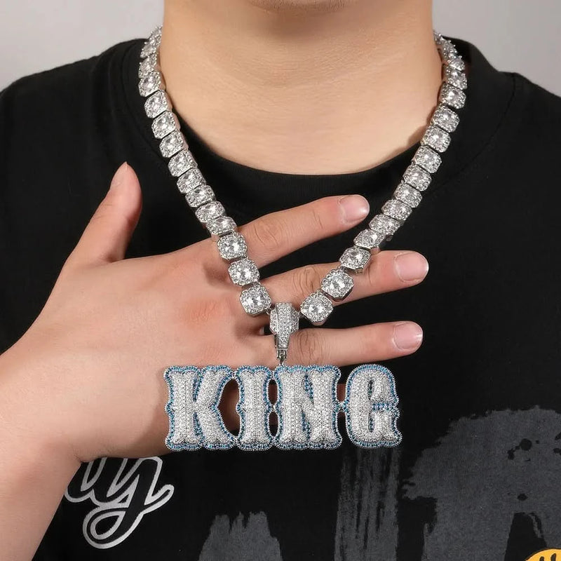 Custom Hiphop Name Necklace Stainless Steel