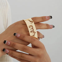 Personalized Arabic name bangle bracelet with custom script styling