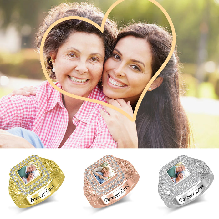Custom Picture CZ Ring