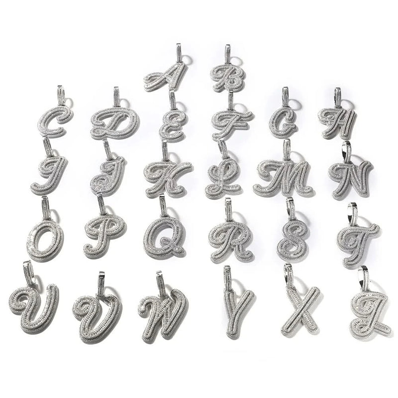 Cubic Zircon Letter Custom Name Necklace