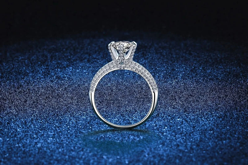 Sairahaz Round Cut Moissanite 1-3 Carat Engagment Solitaire Ring