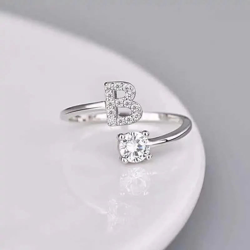 Custom CZ Initial Ring