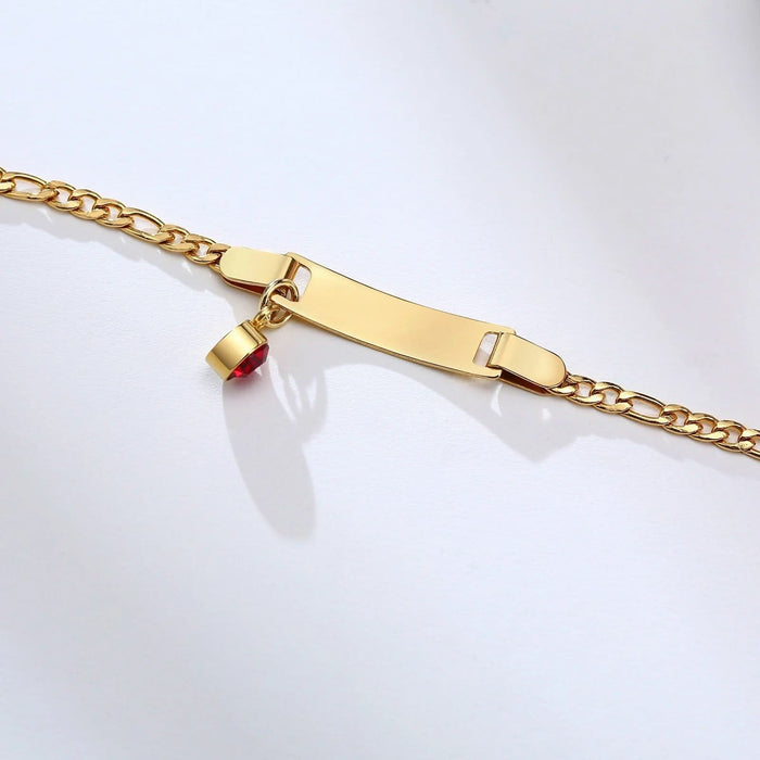 Personalized Birthstone Kids Name Bracelet