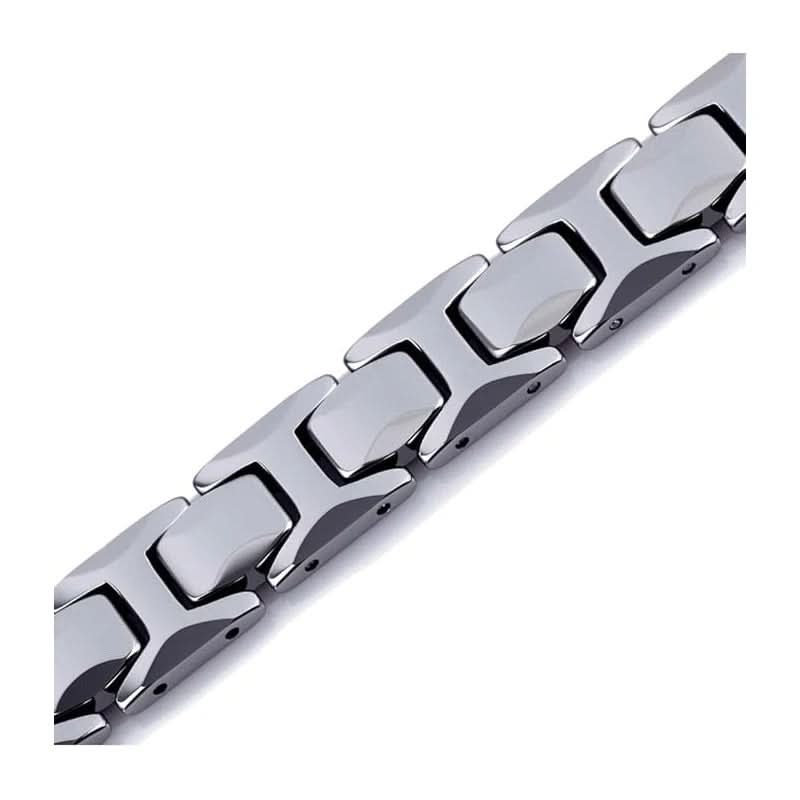 Polished Tungsten Carbide Link Bracelet