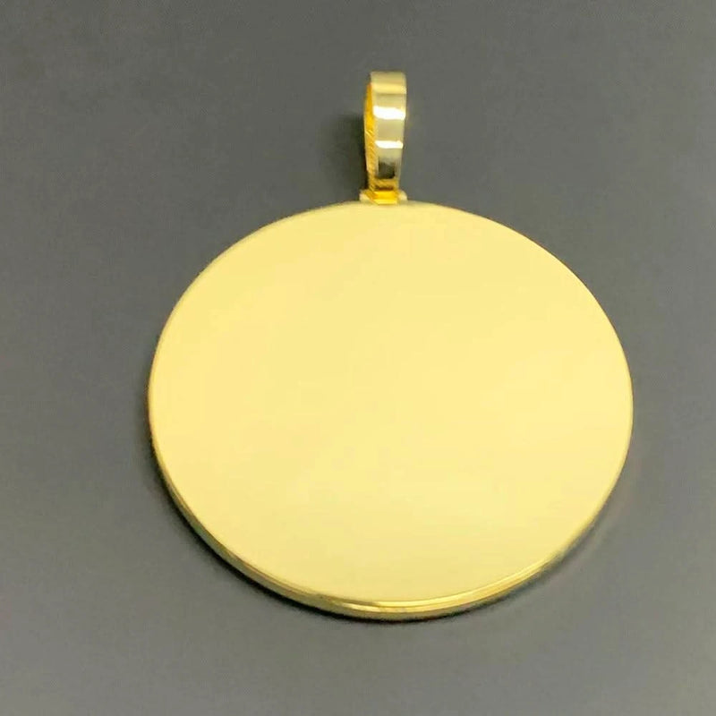 Round Medalion CZ Men's Custom Name Necklace