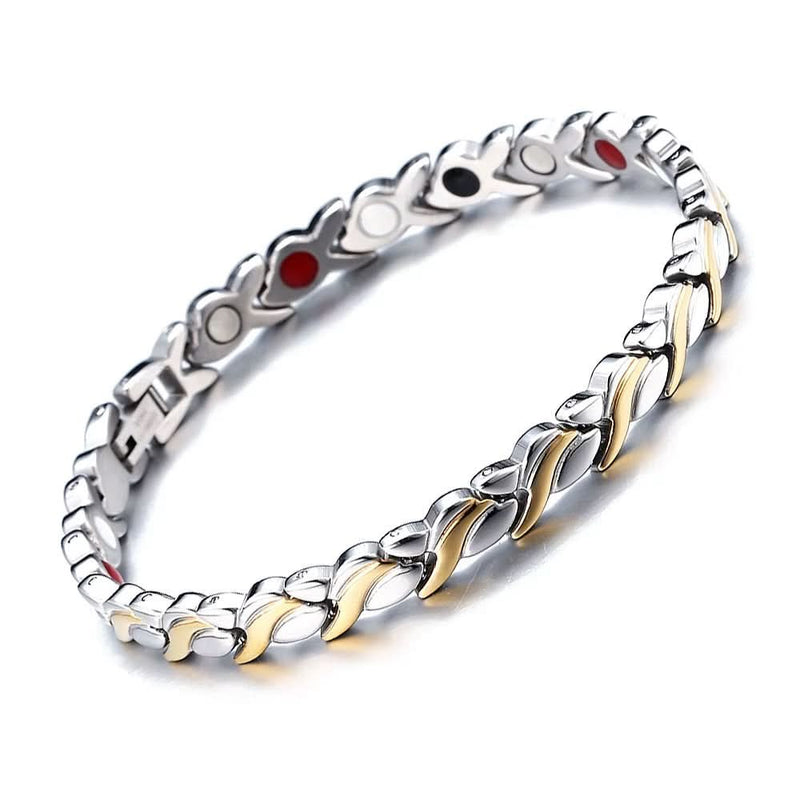 Wheat Pattern Stainless Steel Magnetic Bracelet