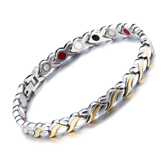 Wheat Pattern Stainless Steel Magnetic Bracelet
