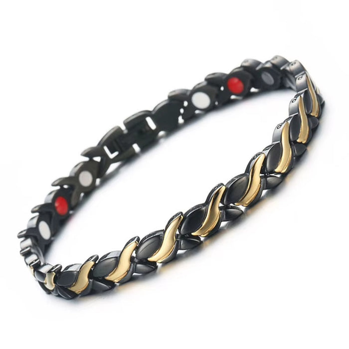 Wheat Pattern Stainless Steel Magnetic Bracelet