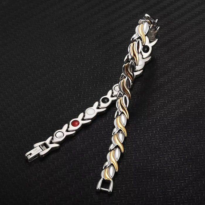 Wheat Pattern Stainless Steel Magnetic Bracelet