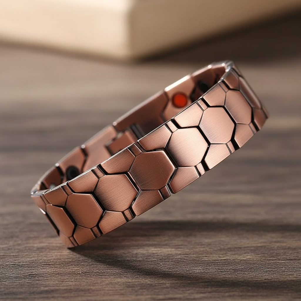 Pure Copper Magnetic Link Bracelet - Custom Sairahaz | Sairahaz