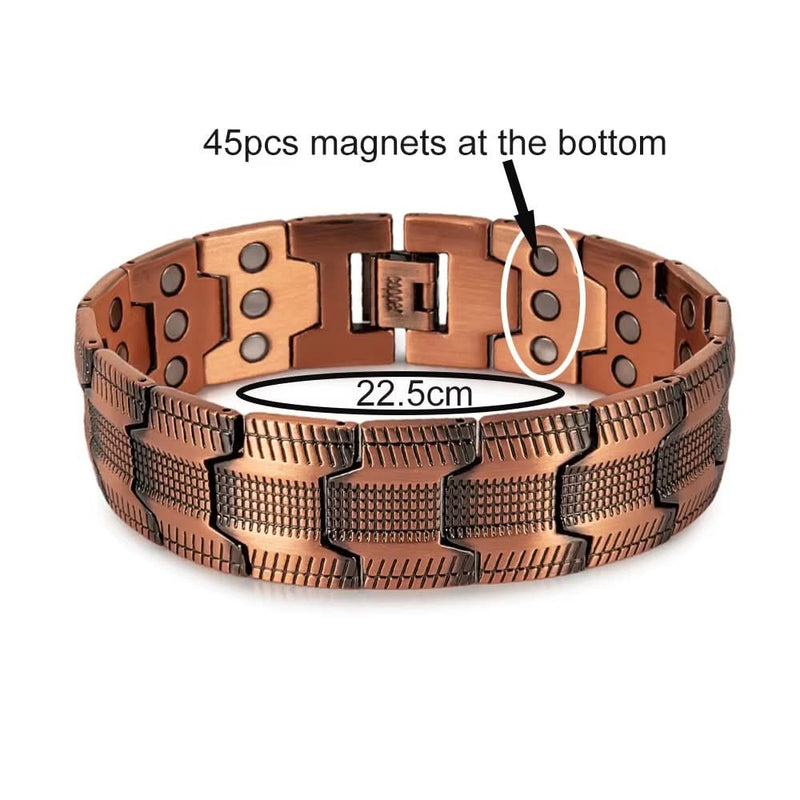 Vinterly Copper Magnetic Bracelet – Bold Style with Subtle Support