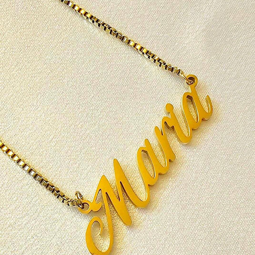 Modern Cursive Name Necklace-Custom Name Necklace-Sairahaz Jewelers