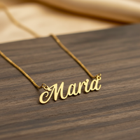 Modern Cursive Name Necklace - view 1