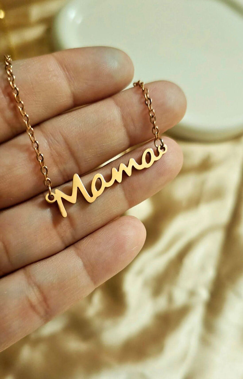 Mama Necklace - Gift for Mother - Gift for Mama-Custom Name Necklace-Sairahaz Jewelers