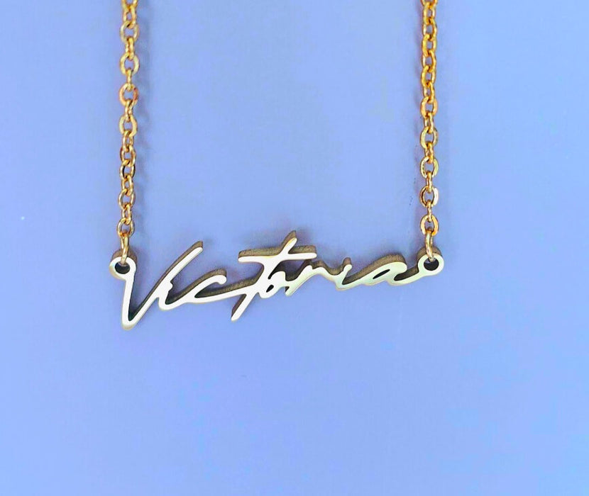 Minimilist Cursive Custom Name Necklace