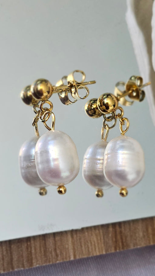 Freshwater Pearl Drop Earrings - Natural and Dainty, Perfect for Weddings and Bridesmaids, Ideal Gift