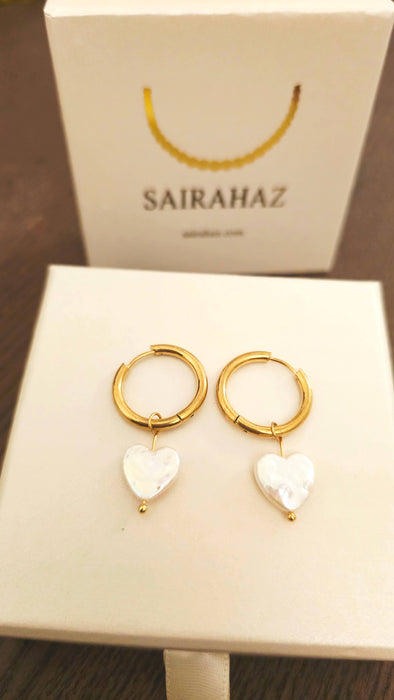 Shop Heart-Shaped Pearl Earrings