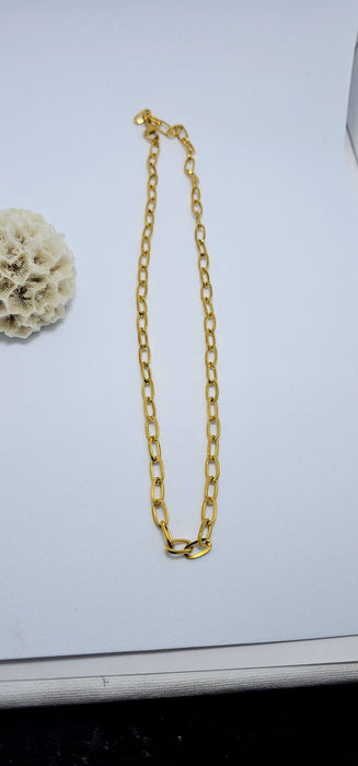 Gold Plated Paper Clip Necklace - Timeless Elegance Gift for her, gift for mom, gift for wife