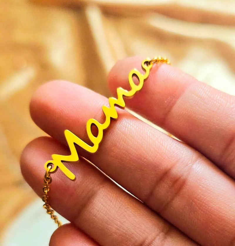 Mama Necklace - Gift for Mother - Gift for Mama-Custom Name Necklace-Sairahaz Jewelers