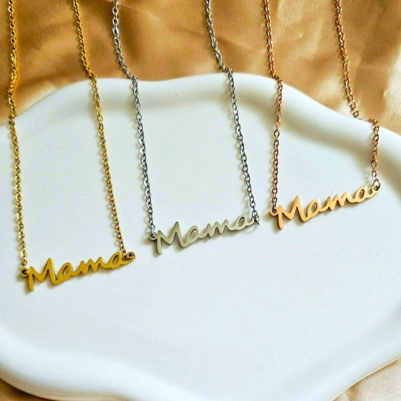 Mama Necklace - Gift for Mother - Gift for Mama-Custom Name Necklace-Sairahaz Jewelers