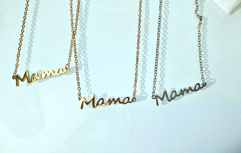 Mama Necklace - Gift for Mother - Gift for Mama-Custom Name Necklace-Sairahaz Jewelers