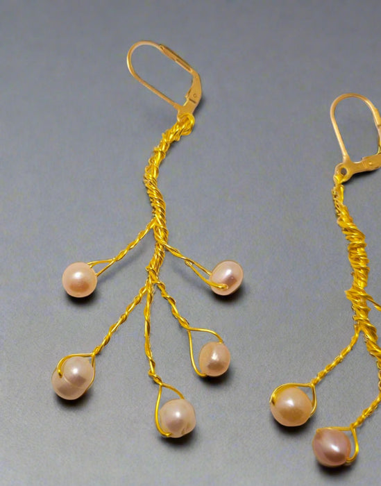 Handmade Real Pearl  Earrings