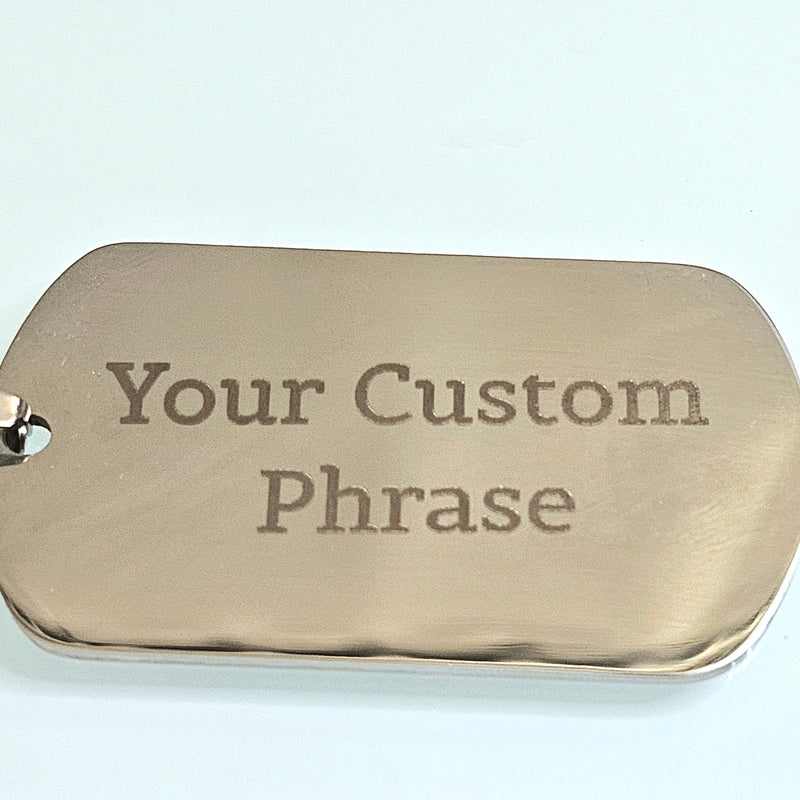 Stainless Steel Men's Necklace with Custom Engraving