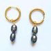 Genuine Real Pearl Earrings - Black Pearl Earrings-Pearl Earrings-Sairahaz Jewelers