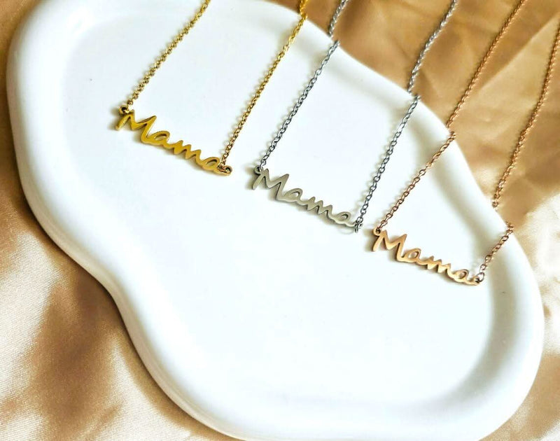 Mama Necklace - Gift for Mother - Gift for Mama-Custom Name Necklace-Sairahaz Jewelers