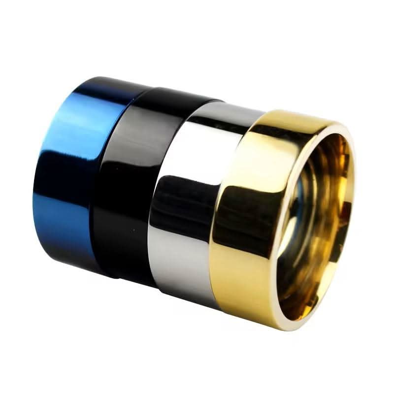 Comfort Fit 18Kt Gold IP Plain Stainless Steel Ring-Rings-Sairahaz Jewelers