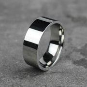 Comfort Fit 18Kt Gold IP Plain Stainless Steel Ring-Rings-Sairahaz Jewelers