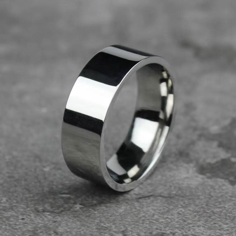 Comfort Fit 18Kt Gold IP Plain Stainless Steel Ring-Rings-Sairahaz Jewelers