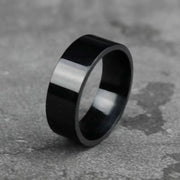 Comfort Fit 18Kt Gold IP Plain Stainless Steel Ring-Rings-Sairahaz Jewelers
