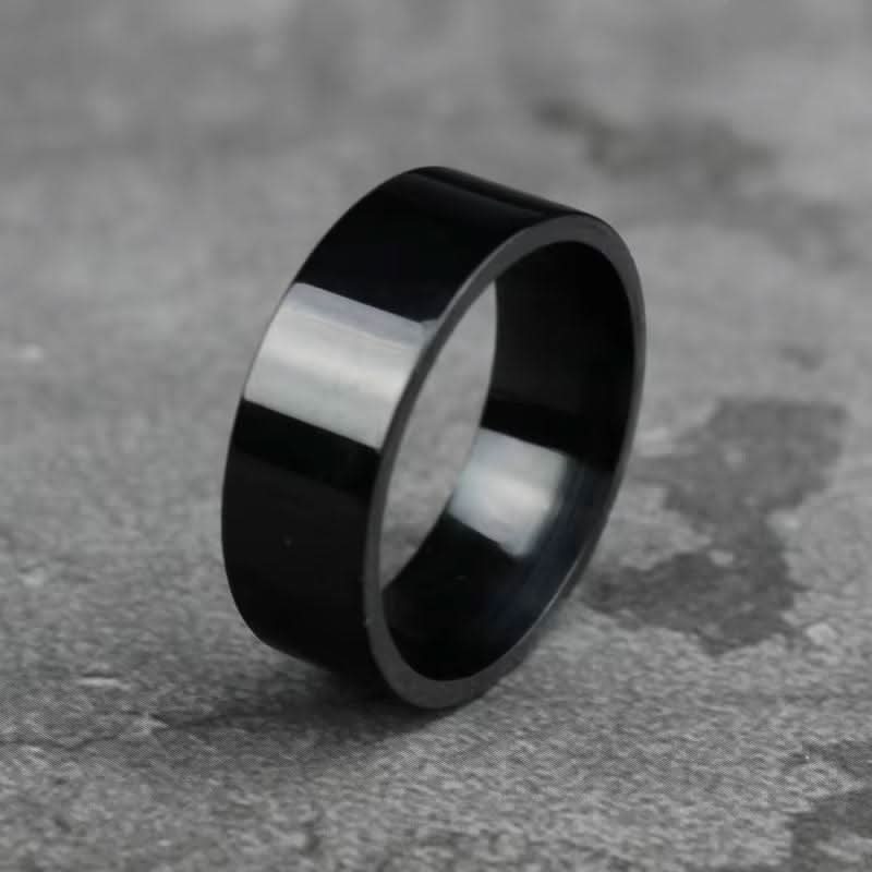 Comfort Fit 18Kt Gold IP Plain Stainless Steel Ring-Rings-Sairahaz Jewelers