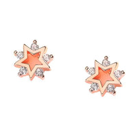 "Sterling Silver Star CZ Stud Earrings: Celestial Elegance with Five Sparkling Gems"