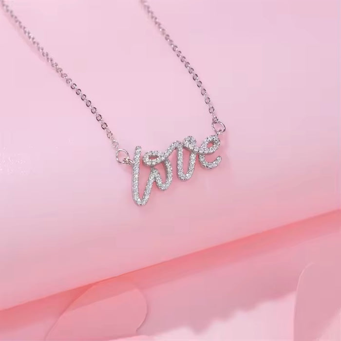 CZ Name Necklace 925 Sterling Silver