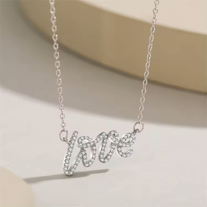 CZ Name Necklace 925 Sterling Silver