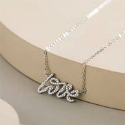 CZ Name Necklace 925 Sterling Silver-Custom Name Necklace-Sairahaz Jewelers