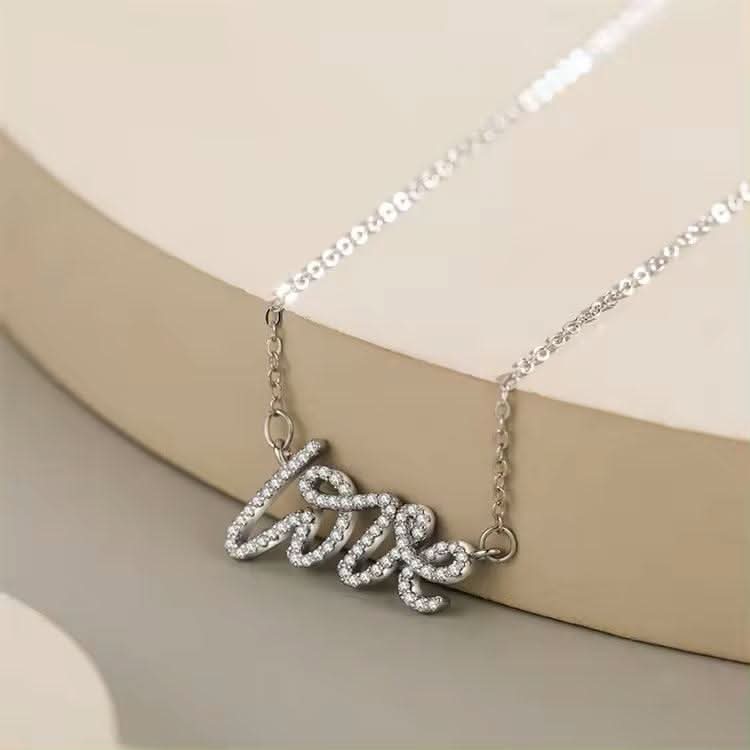 CZ Name Necklace 925 Sterling Silver-Custom Name Necklace-Sairahaz Jewelers