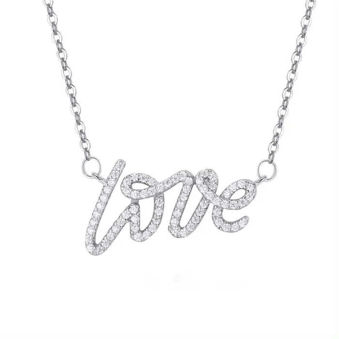 CZ Name Necklace 925 Sterling Silver